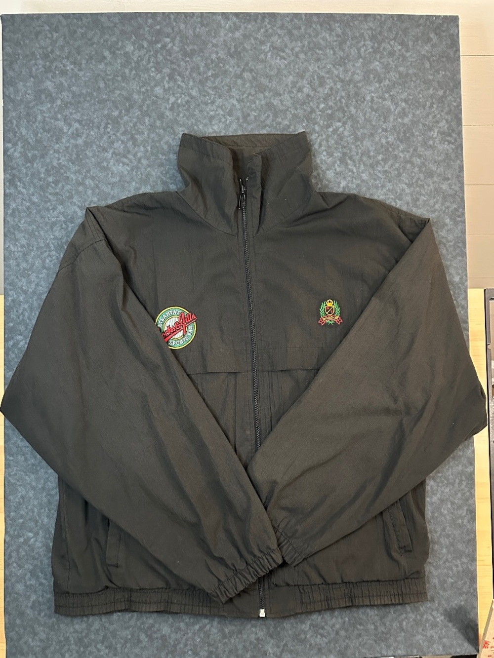 Vintage Reebok ATL Jocks and Jills Sports Bar Black Jacket Size Large